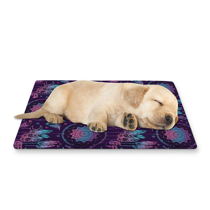 Purple And Teal Dream Catcher Print Pet Cooling Mat Cover