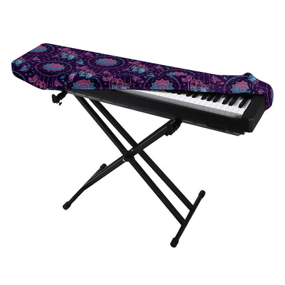 Purple And Teal Dream Catcher Print Piano Keyboard Cover