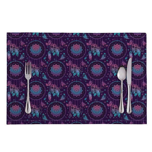 Purple And Teal Dream Catcher Print Placemat