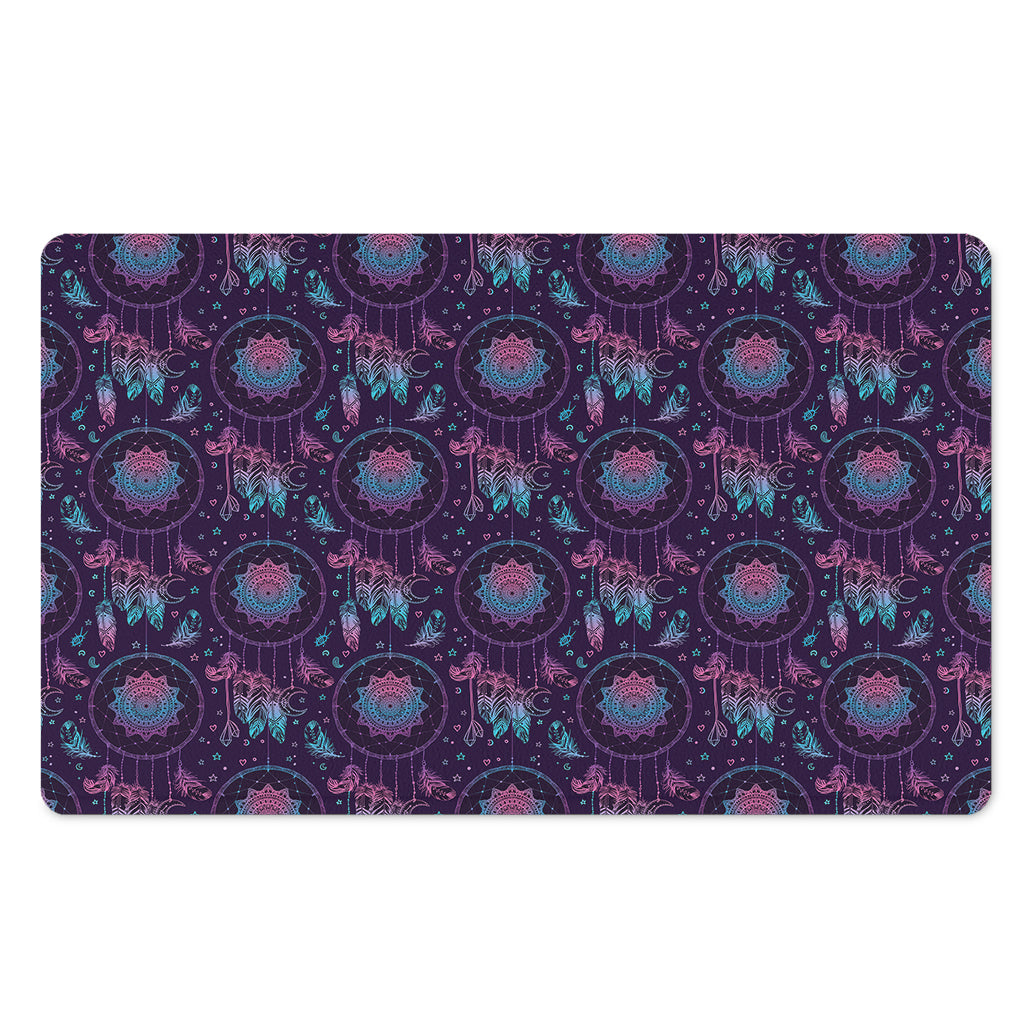 Purple And Teal Dream Catcher Print Polyester Doormat
