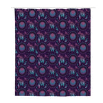 Purple And Teal Dream Catcher Print Polyester Shower Curtain