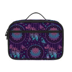 Purple And Teal Dream Catcher Print Portable Lunch Bag