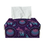 Purple And Teal Dream Catcher Print Rectangle Tissue Box Cover