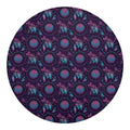 Purple And Teal Dream Catcher Print Round Blanket