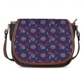 Purple And Teal Dream Catcher Print Saddle Bag