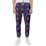 Purple And Teal Dream Catcher Print Scuba Joggers