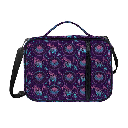 Purple And Teal Dream Catcher Print Shoulder Strap Bible Bag