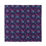 Purple And Teal Dream Catcher Print Silk Bandana