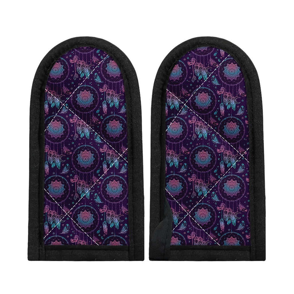 Purple And Teal Dream Catcher Print Skillet Handle Cover