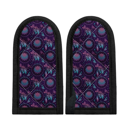 Purple And Teal Dream Catcher Print Skillet Handle Cover