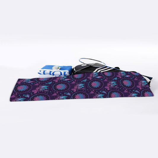Purple And Teal Dream Catcher Print Sports Towel