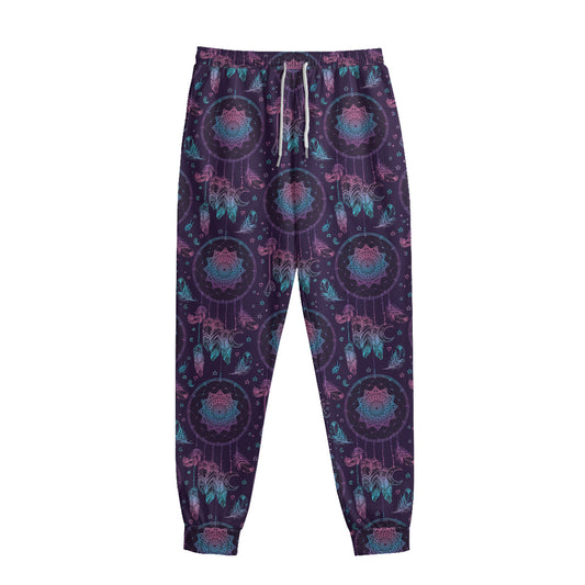 Purple And Teal Dream Catcher Print Sweatpants