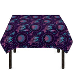 Purple And Teal Dream Catcher Print Tablecloth