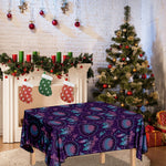 Purple And Teal Dream Catcher Print Tablecloth