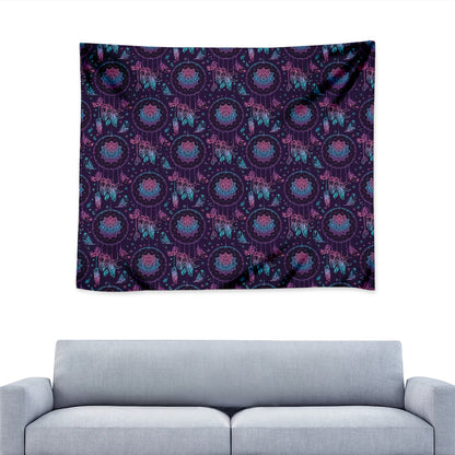 Purple And Teal Dream Catcher Print Tapestry
