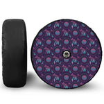 Purple And Teal Dream Catcher Print Tire Cover With Camera Hole