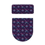 Purple And Teal Dream Catcher Print Toilet Lid And Tank Cover Set