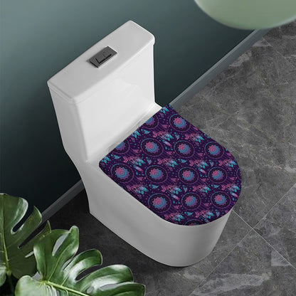 Purple And Teal Dream Catcher Print Toilet Lid Cover