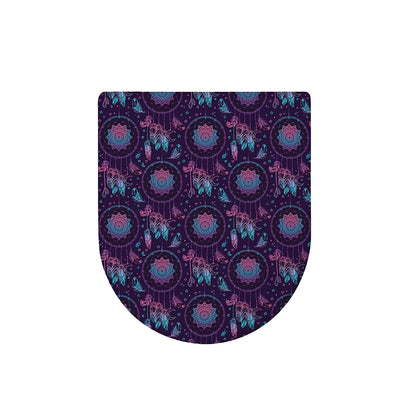 Purple And Teal Dream Catcher Print Toilet Lid Cover