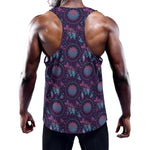 Purple And Teal Dream Catcher Print Training Tank Top