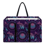 Purple And Teal Dream Catcher Print Utility Tote Bag