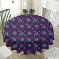 Purple And Teal Dream Catcher Print Waterproof Round Tablecloth