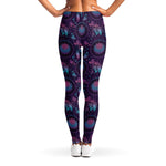 Purple And Teal Dream Catcher Print Women's Leggings