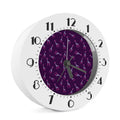 Purple And Teal Giraffe Pattern Print Alarm Clock