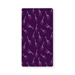 Purple And Teal Giraffe Pattern Print Baby Crib Sheet