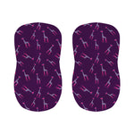 Purple And Teal Giraffe Pattern Print Bar Stool Covers