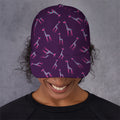 Purple And Teal Giraffe Pattern Print Baseball Cap