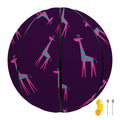 Purple And Teal Giraffe Pattern Print Basketball