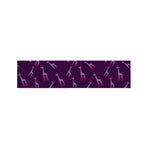 Purple And Teal Giraffe Pattern Print Bed Runner