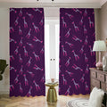 Purple And Teal Giraffe Pattern Print Dimout Pencil Pleat Curtains