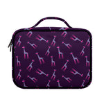 Purple And Teal Giraffe Pattern Print Briefcase Bible Bag