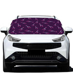 Purple And Teal Giraffe Pattern Print Car Windshield Snow Cover