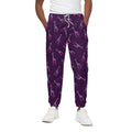 Purple And Teal Giraffe Pattern Print Cotton Sweatpants