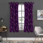 Purple And Teal Giraffe Pattern Print Curtain
