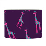 Purple And Teal Giraffe Pattern Print Drum Lamp Shade