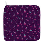 Purple And Teal Giraffe Pattern Print Hand Towel