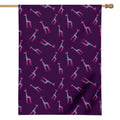 Purple And Teal Giraffe Pattern Print House Flag