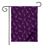 Purple And Teal Giraffe Pattern Print House Flag