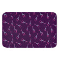 Purple And Teal Giraffe Pattern Print Indoor Door Mat