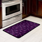 Purple And Teal Giraffe Pattern Print Kitchen Mat