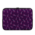 Purple And Teal Giraffe Pattern Print Laptop Sleeve