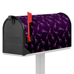 Purple And Teal Giraffe Pattern Print Mailbox Cover