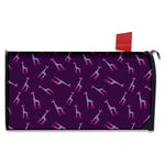 Purple And Teal Giraffe Pattern Print Mailbox Cover