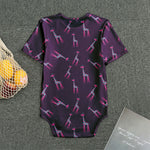Purple And Teal Giraffe Pattern Print Men's Bodysuit