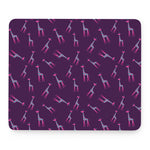 Purple And Teal Giraffe Pattern Print Mouse Pad