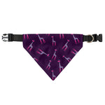 Purple And Teal Giraffe Pattern Print Over The Collar Dog Bandana